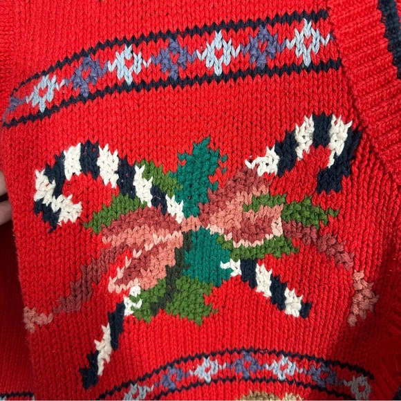 No Limit Christmas sweater, no size, ugly sweater, vintage, snowman, candy canes - Picture 6 of 13